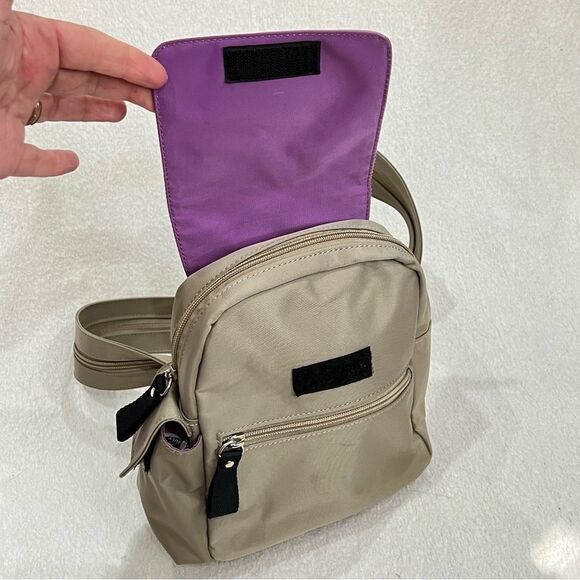 Esprit Tan Nylon Mini Convertible Sling Backpack main image 9